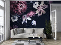 Dark Peony Wallpaper : Moody Tulip And Lily Mural