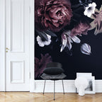 Dark Peony Wallpaper : Moody Tulip And Lily Mural - View 6