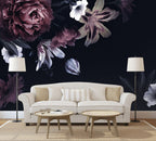 Dark Peony Wallpaper : Moody Tulip And Lily Mural - View 3