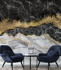 Black Gold Marble Wallpaper : White Agate Veins Mural