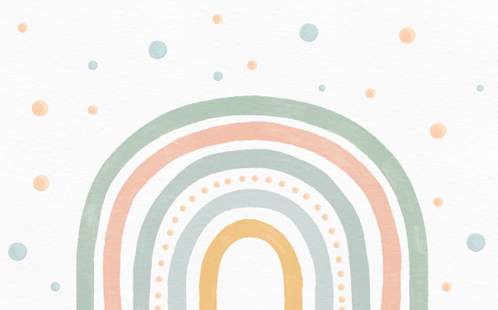 Pastel Rainbow Wallpaper : Boho Arches Kids Mural - View 2