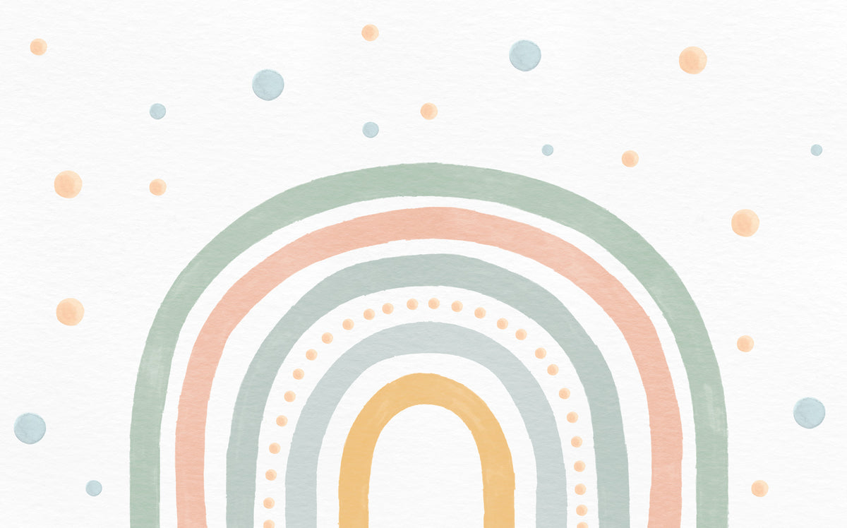 Pastel Rainbow Wallpaper : Boho Arches Kids Mural - View 2