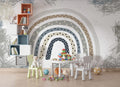 Star Rainbow Wallpaper : Boho Hearts Nursery Mural