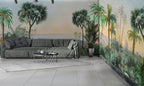 Tropical Sea View Wallpaper : Palm Coast Mural - View 3