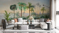 Tropical Sea View Wallpaper : Palm Coast Mural