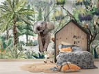 Jungle Elephant Wallpaper : Forest Animals Mural