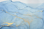 Blue Gold Marble Wallpaper : Watercolor Agate Vein Mural - View 2