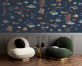 Fish And Coral Wallpaper : Navy Sea Life Mural