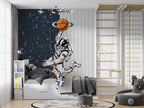 Astronaut Constellation Wallpaper : Line Art Space Kids Mural