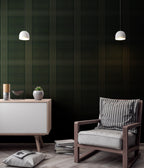 Green Plaid Wallpaper : Dark Forest Tartan Pattern - View 2
