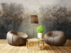 Dark Forest Wallpaper : Moody Twilight Trees Mural - View 4