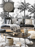 Hand Drawn Palm Tree Wallpaper : Olive Tropical Grove Mural - View 5