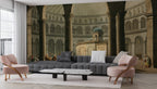 Domed Temple Wallpaper : Vintage Rotunda Interior Mural - View 2