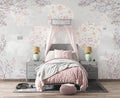 Floral Balloon Wallpaper : Pastel Flower Hot Air Balloons Mural