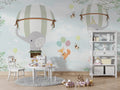 Balloon Elephant Wallpaper : Fox and Animals in the Sky Mural