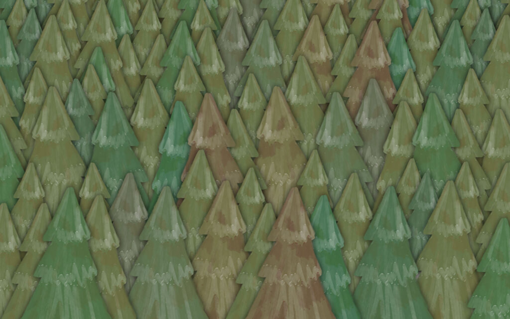 Pine Tree Wallpaper : Green Watercolor Triangle Forest Pattern - flat design