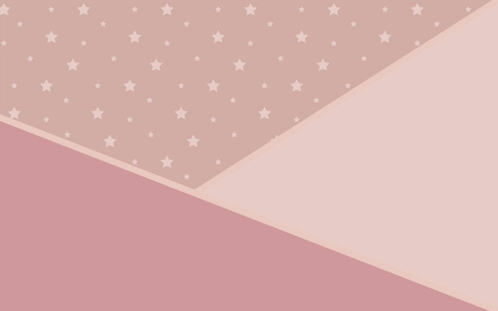Pink Star Wallpaper : Three-Tone Girls Room Mural - View 2