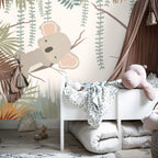 Koala Tree Wallpaper : Boho Jungle Nursery Mural - View 3