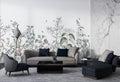 Sage Meadow Wallpaper : White Botanical Wildflower Mural