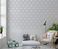 Grey Heart Wallpaper : White Hearts Nursery Pattern