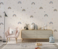 Rainbow Dot Wallpaper : Boho Kids Pattern