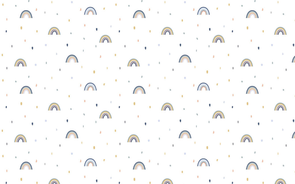 Rainbow Dot Wallpaper : Boho Kids Pattern - View 2