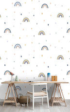 Rainbow Dot Wallpaper : Boho Kids Pattern - View 5