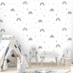Rainbow Dot Wallpaper : Boho Kids Pattern - View 3