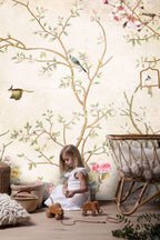 Spring Blossom Wallpaper : Chinoiserie Birdcage Tree Mural - View 5