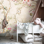 Spring Blossom Wallpaper : Chinoiserie Birdcage Tree Mural - View 4