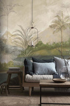 Painted Tropical Landscape Wallpaper : Palm Valley Mural - View 5