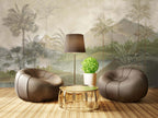 Painted Tropical Landscape Wallpaper : Palm Valley Mural - View 4
