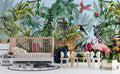 Rainforest Animals Wallpaper : Leopard and Toucan Jungle Mural