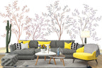 Delicate Tree Wallpaper : Lilac Blossom Sapling Mural - View 2