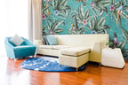 Teal Jungle Wallpaper : Lemurs And Toucans Mural - View 5
