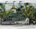 Tropical Terrace Wallpaper : Palm Garden Balustrade Mural