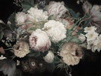 Blush Peony Wallpaper : Dark Romantic Floral Mural - View 2