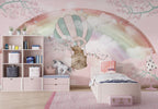 Rainbow Bear Wallpaper : Teddy Bears in Hot Air Balloon Mural