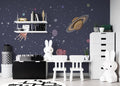 Rocket and Planets Wallpaper : Kids Outer Space Mural