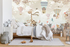 Cycling Giraffe Wallpaper : Balloon Animals Kids Mural - View 4