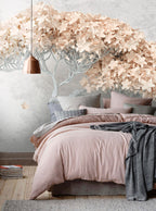 Pink Blossom Tree Wallpaper : Mint 3D Floral Mural - View 2