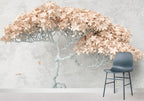Pink Blossom Tree Wallpaper : Mint 3D Floral Mural - View 3