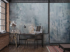 Blue Concrete Wallpaper : Weathered Industrial Wall Mural