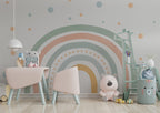 Pastel Rainbow Wallpaper : Boho Arches Kids Mural - View 4