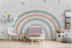 Pastel Rainbow Wallpaper : Boho Arches Kids Mural - View 5