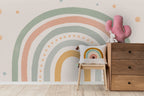 Pastel Rainbow Wallpaper : Boho Arches Kids Mural - View 6