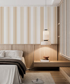 Beige Stripe Wallpaper : Earth Tone Vertical Stripe Pattern - View 4