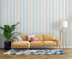 Pastel Stripe Wallpaper : Blue Pink And Green Vertical Pattern