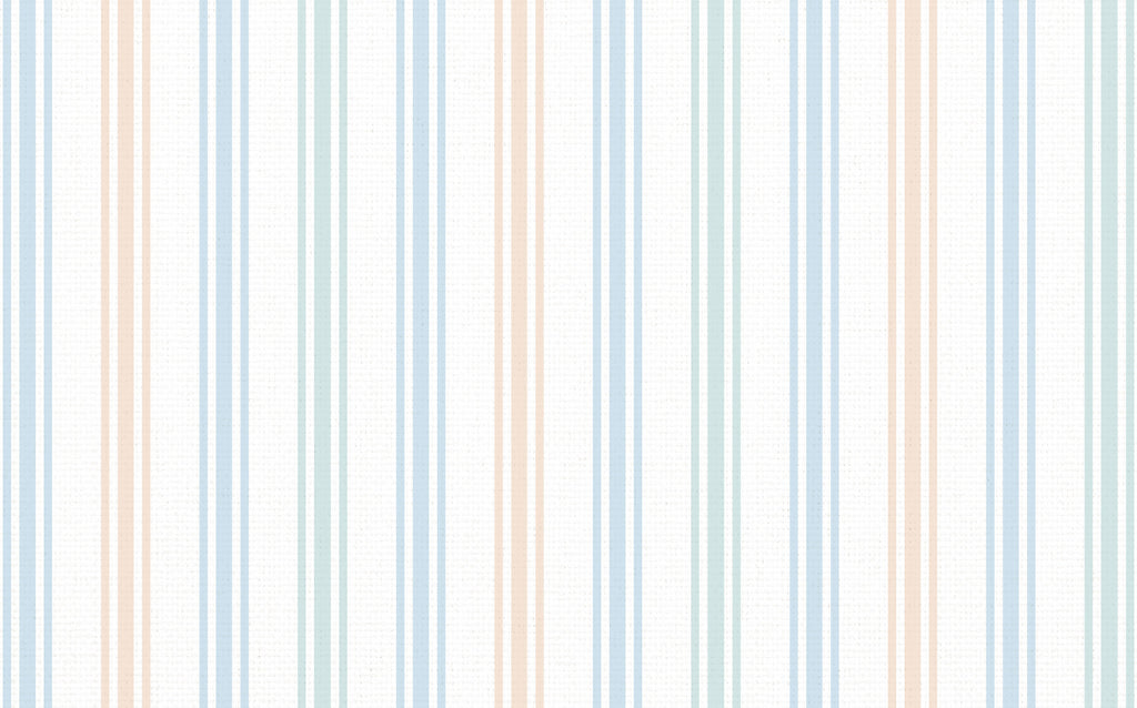 Pastel Stripe Wallpaper : Blue Pink And Green Vertical Pattern - View 2