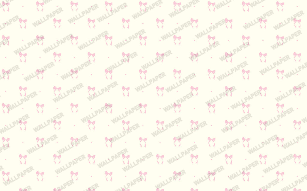 Minimal Bow Wallpaper : Blush Pink Ribbon Pattern Nursery Mural - View 2